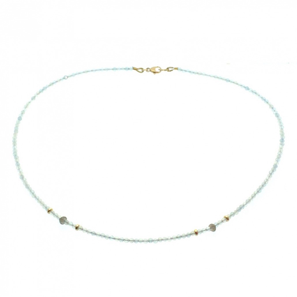 Blue Chalcedony Beads Necklace