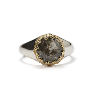 Salt & Pepper Signet Ring