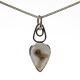 Agate pendant with silver chain necklace